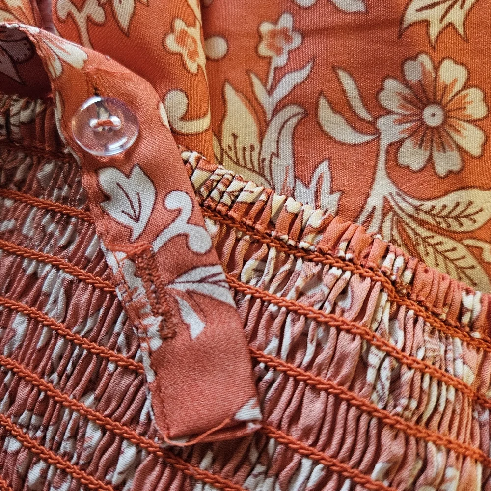 Band of The Free Women’s Floral Smocked Sundress Size Large - Picture 7 of 11